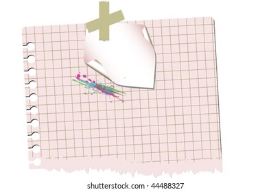note with paperclip