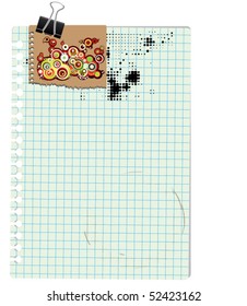 note with paperclip
