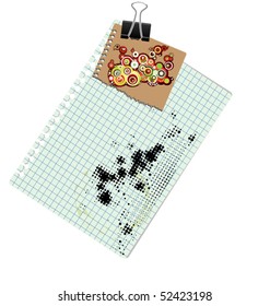 note with paperclip