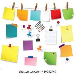 note papers and office supplies