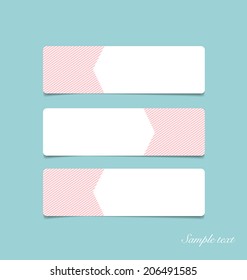 Note papers, ready for your message. Vector illustration.