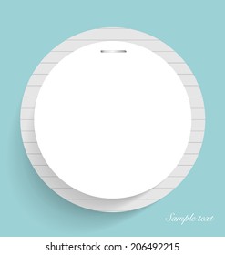 Note papers, ready for your message. Vector illustration.
