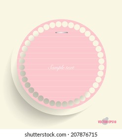 Note papers, ready for your message. Vector illustration.