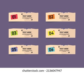 Note papers sticker banner design template