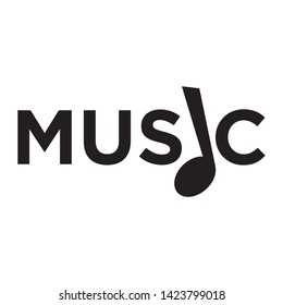 note as a part of word music, vector