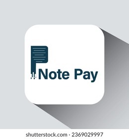 Note Pay modern elegant logo design template.