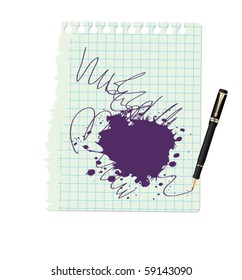 note with pen