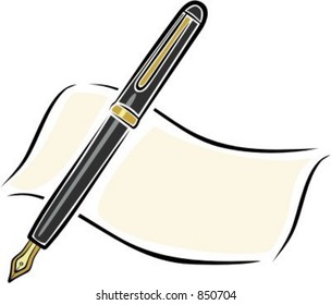 A note with a pen. Check my portfolio for many more images of this series.