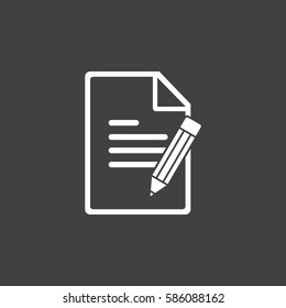 Note With Pen Icon