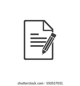 note with pen icon on the white background