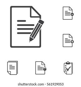 note with pen icon on the white background