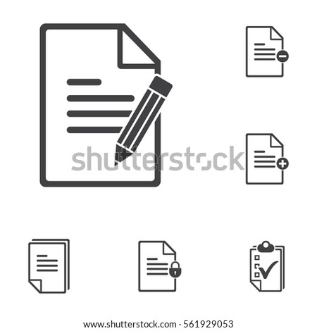 note with pen icon on the white background
