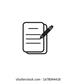 note and pen icon vector illustration 