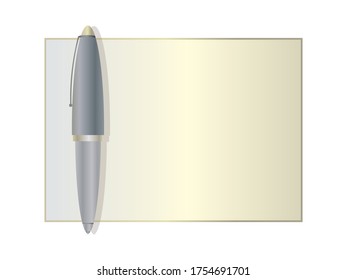 Note and Pen icons for Web Design. Illustration on white
