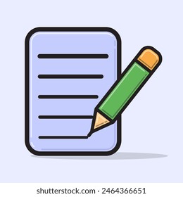 note and pencil icon, to-do list symbol