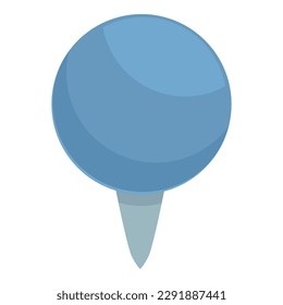 Note pin icon cartoon vector. Push paper. Office clip