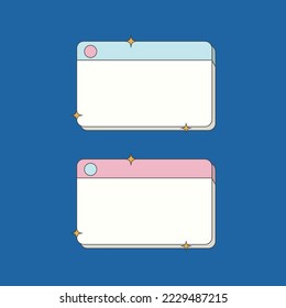 Note pin illustration design, comment space isolated.