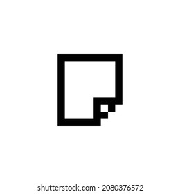 note pixel perfect icon design. Flat style design isolated on white background. Vector illustration