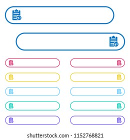 Note Reading Aloud Icons In Rounded Color Menu Buttons. Left And Right Side Icon Variations.