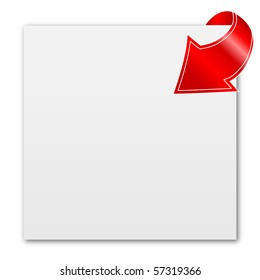 Note with a red arrow