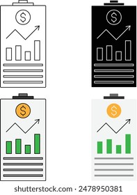 Note, Report, Money, Paper, Coin, Dollar, Business, Finance, Financial, Icon, Info, Chart