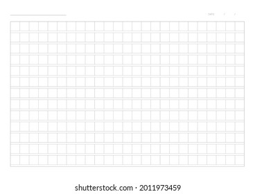 Note, scheduler, diary, calendar planner document template illustration. Manuscript illustration.