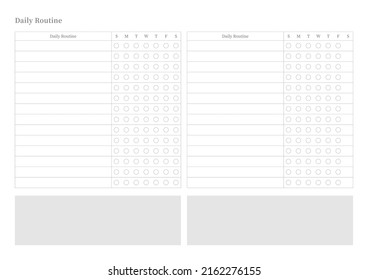 Note, scheduler, diary, calendar planner document template illustration. daily routine.