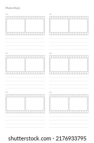 Ilustración de la plantilla de documento de planificador de calendarios, agenda, agenda, agenda, plan de calendario. diario de fotos.