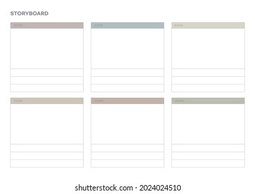 Note, scheduler, diary, planner document template illustration. storyboard form.