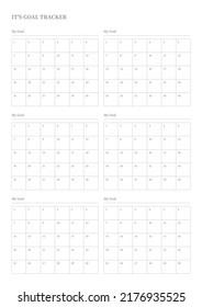 Note, scheduler, diary, planner document template illustration. 30 Day Challenge.