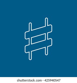 Note Sharp Flat Icon On Blue Background