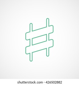 Note Sharp Green Flat Icon On White Background