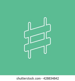 Note Sharp Icon On Green Background