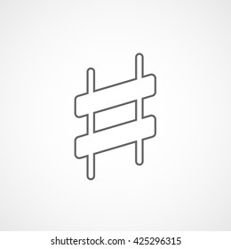 Note Sharp Line Icon On White Background