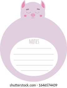 Note sheets for children in the form of a rabbit.