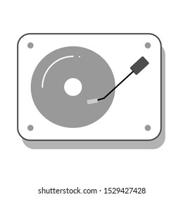 Note sign. DJ Turntable icon. Symbol logo illustration