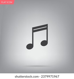 Icono de signo de nota, ilustración vectorial. Estilo de diseño plano