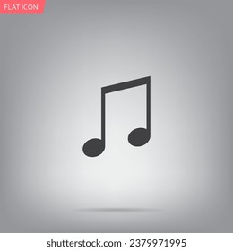 Note sign icon, vector illustration. Flat design style