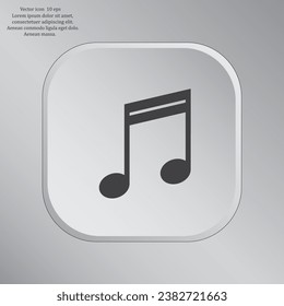 Icono de signo de nota, ilustración vectorial. Estilo de diseño plano