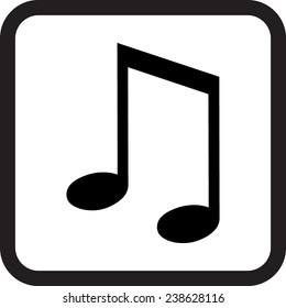 Note sign icon, vector illustration. Flat design style
