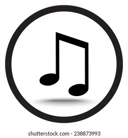 Note sign icon, vector illustration. Flat design style