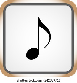 Note sign icon, vector illustration. Flat design style