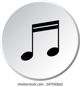 Note sign icon, vector illustration. Flat design style