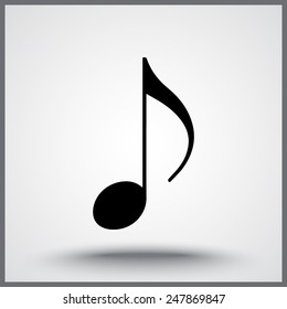 Note sign icon, vector illustration. Flat design style