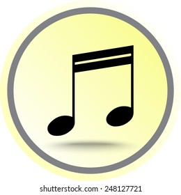 Note sign icon, vector illustration. Flat design style