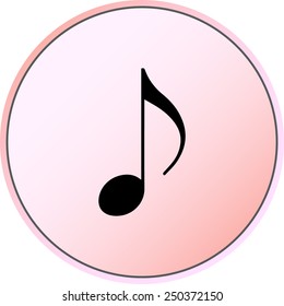 Note sign icon, vector illustration. Flat design style