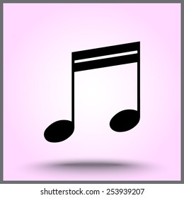 Note sign icon, vector illustration. Flat design style