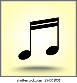 Note sign icon, vector illustration. Flat design style