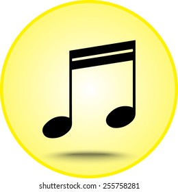 Note sign icon, vector illustration. Flat design style