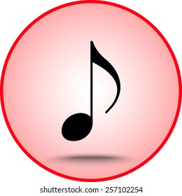Note sign icon, vector illustration. Flat design style